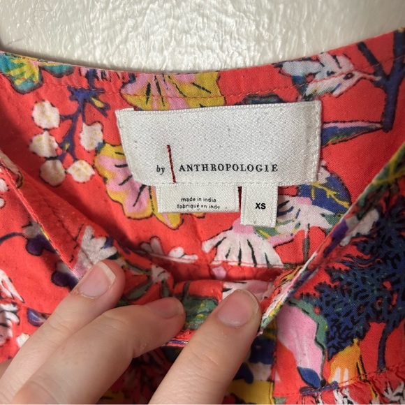 Anthropologie orange floral modal sleep swing tank top womens XS - Picture 8 of 9